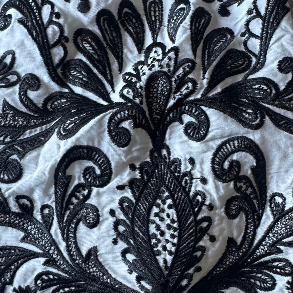 ANTONIO MELANI White Dress with Black Embroidery - Picture 8 of 14